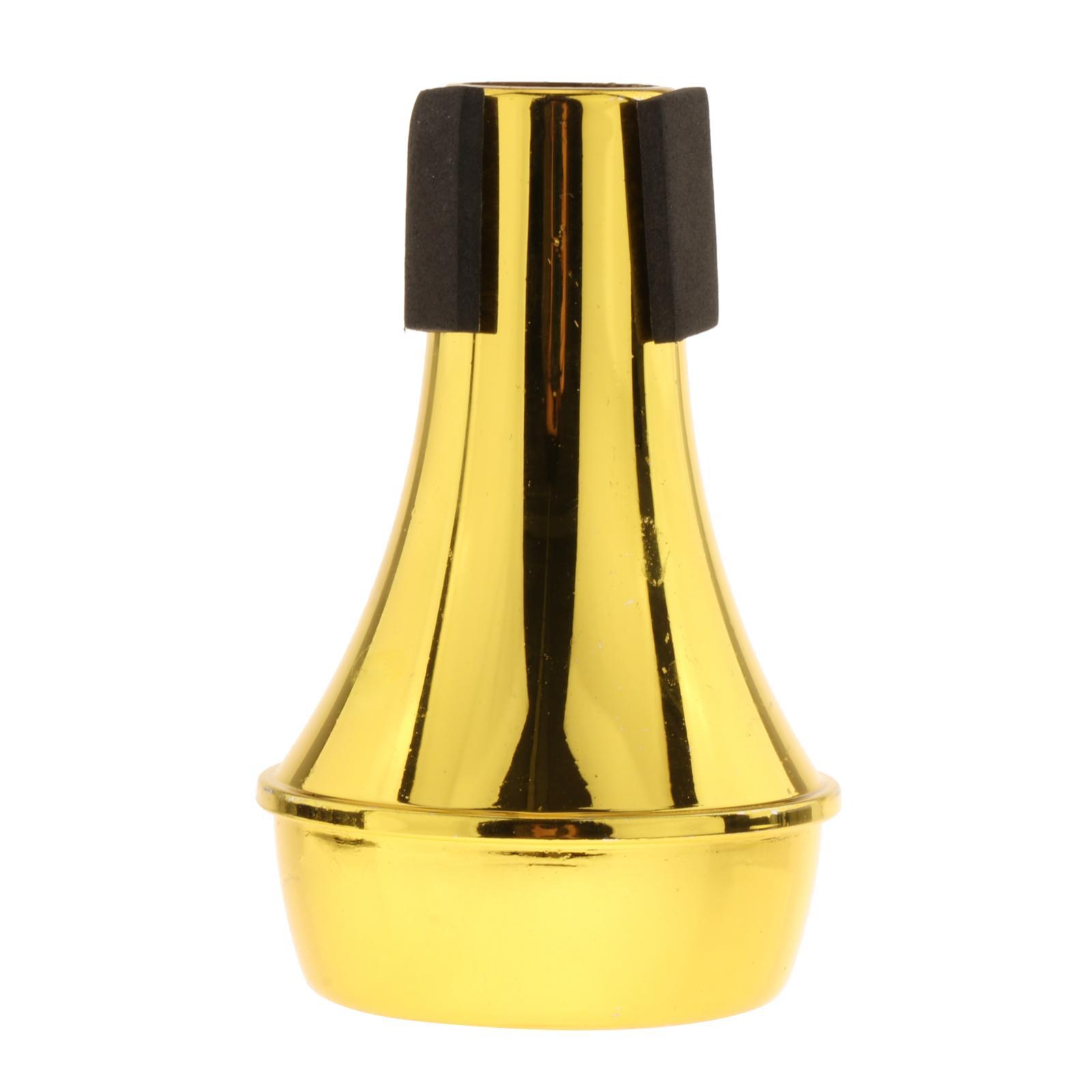 Universal Trumpet Practice mute Portable Brass Instrument Strings Mute Tool Mute Trumpet Mute Silent for Replaces Accessories, Golden